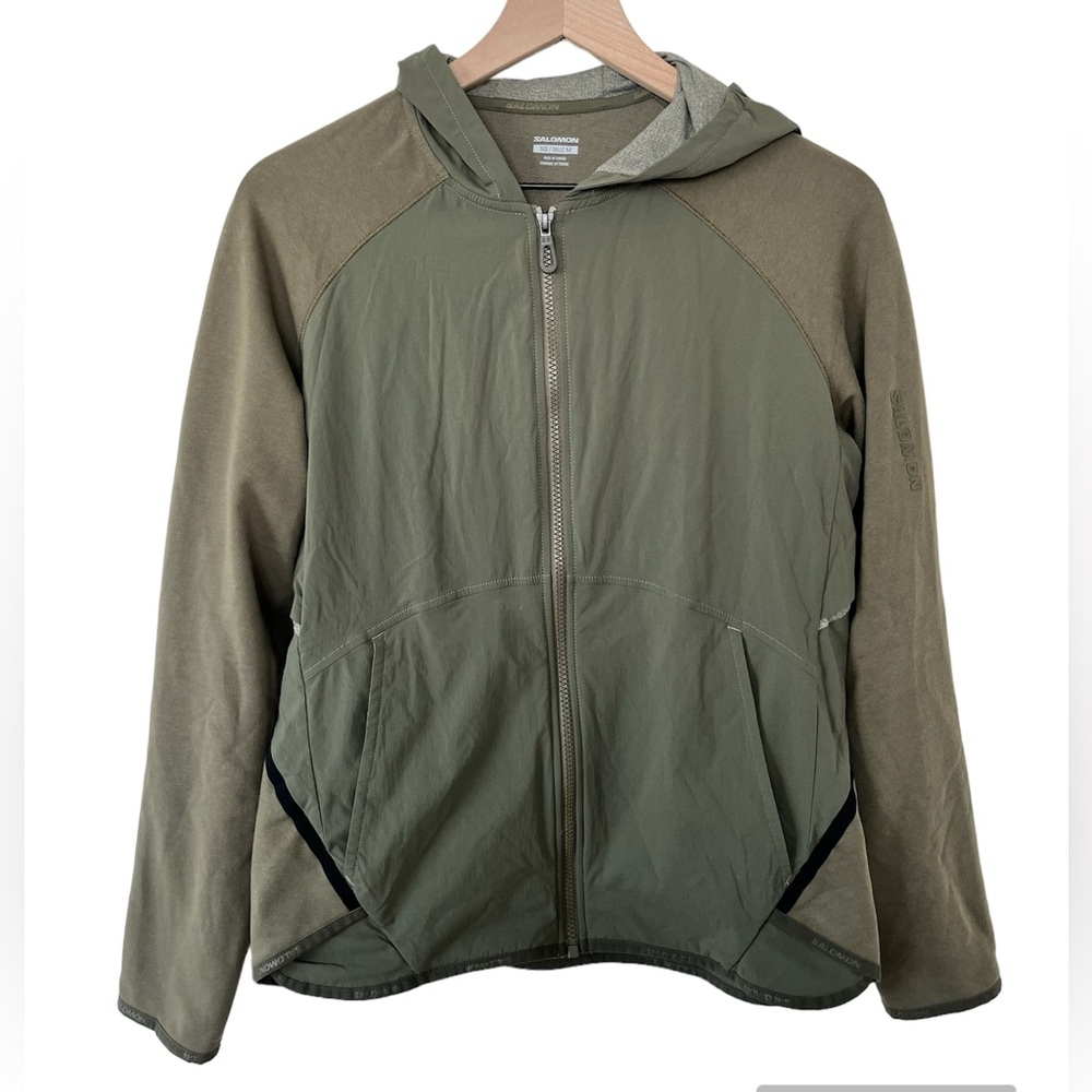 Salomon windbreaker ventilated hooded jacket coat